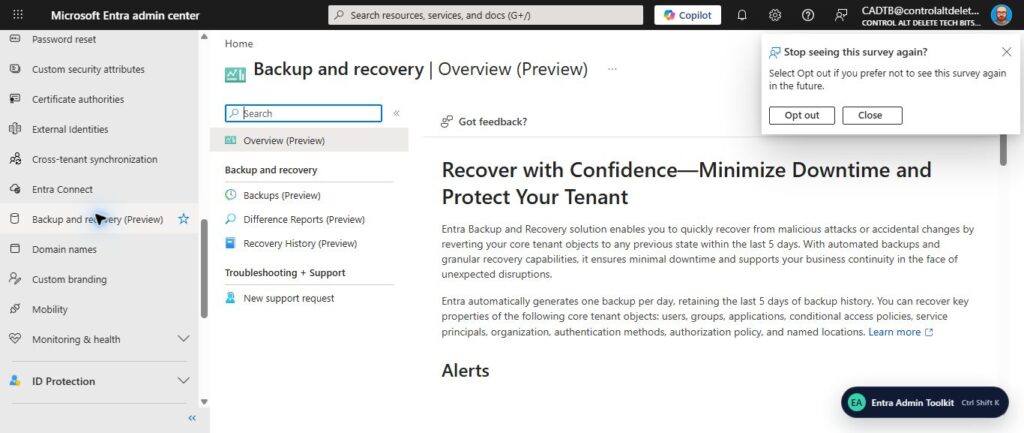 Microsoft Entra Backup and Recovery